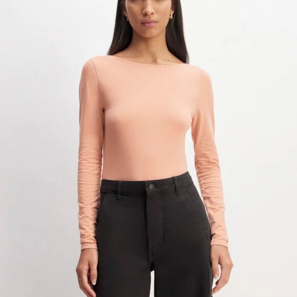 NWT Everlane Supima Scoop Back Long Sleeve Shirt Women's Size XL - Picture 9 of 14